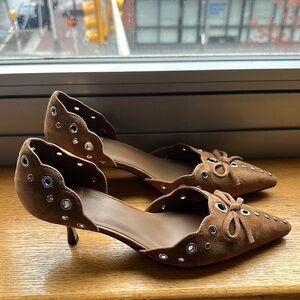 Jeffrey Campbell Brown Suede Women's Heels